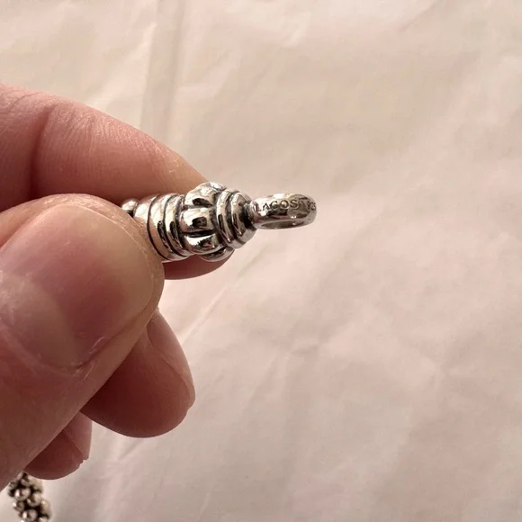 LAGOS Bold Signature Caviar Rope Sterling Silver Bracelet - Picture 5 of 7